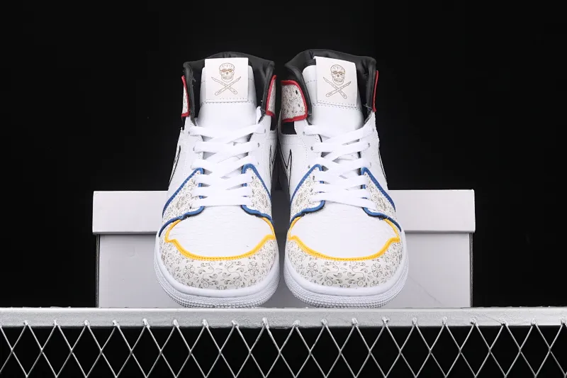 All categories Air Jordan Jordan series basketball shoes Air Jordan 1 Mid The Shoe Surgeon x Air Jordan 1 "Day of the Dead" AJ1 Joe 1 Day of the Dead retro high-top versatile cultural basketball shoes BQ6827-100